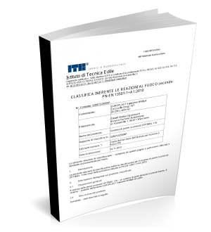 Rendiconto delle prove di Reazione al Fuoco <br/>OPTIMAL 110